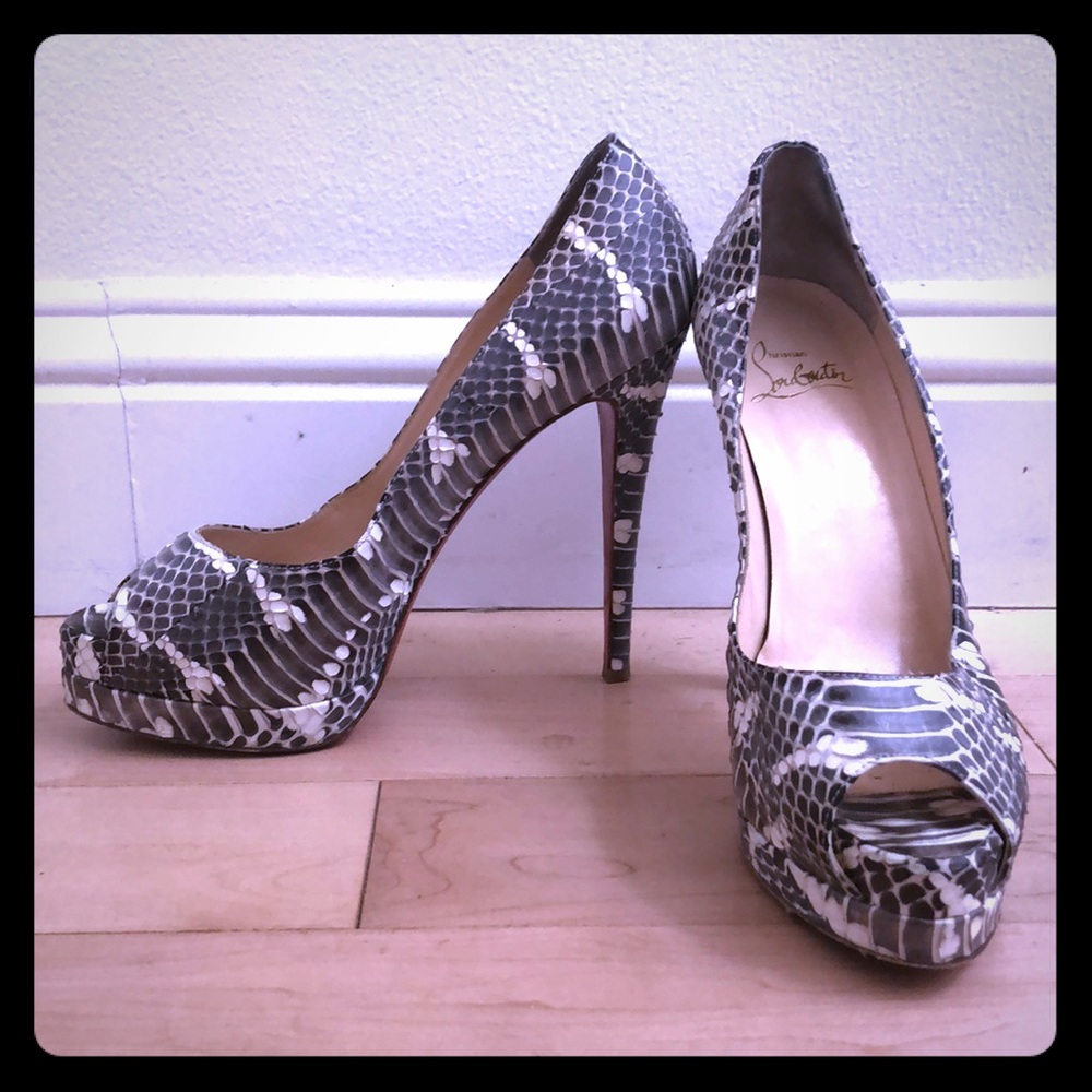 Christian Louboutin snakeskin heels